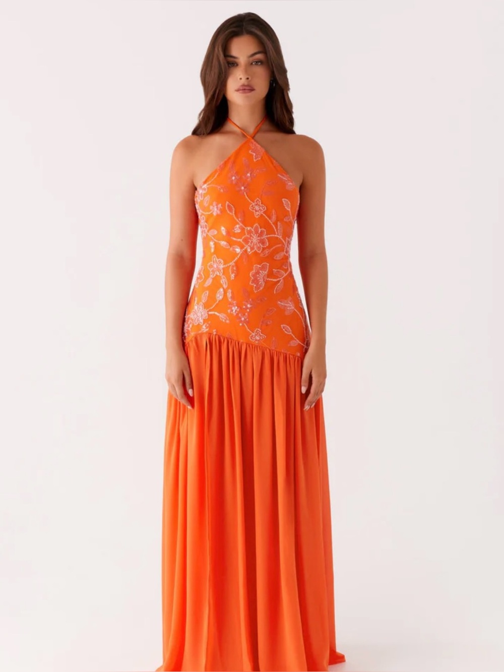 Peppermayo Janelle Beaded Maxi Dress - Orange